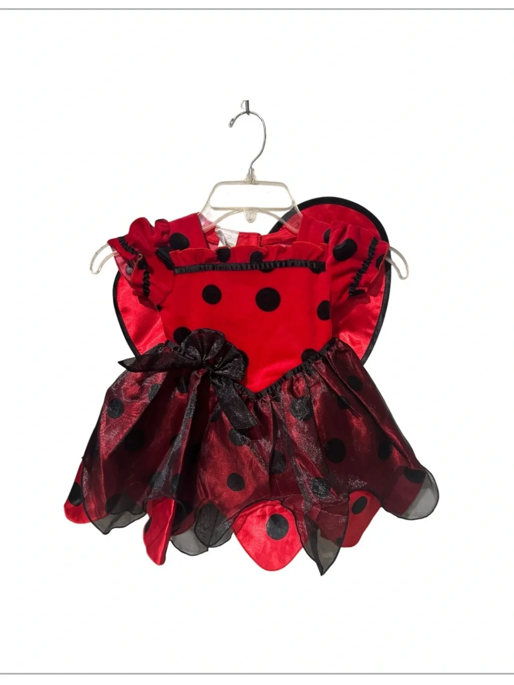 Koala Kids Red Polka Dot Ladybug Halloween Costume Dress & wings size 12-18M